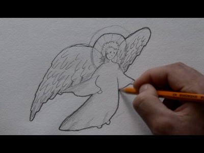 How to draw an angel for kids