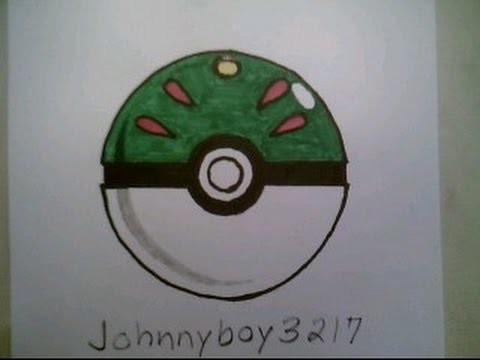 How To Draw Pokemon Friend Ball Pokeball Go 3D Easy StepTutorial Iphone Game