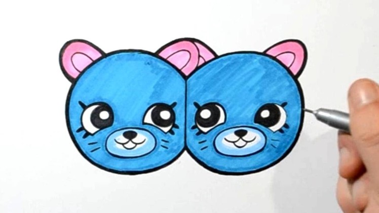 How to Draw Shopkins Season 4 Earring Twins Petkins - Toy Toons