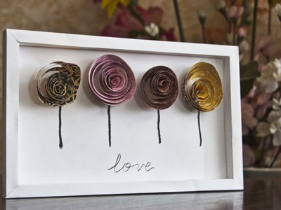 How to make a paper flowers | Wall Frames Flowers DIY