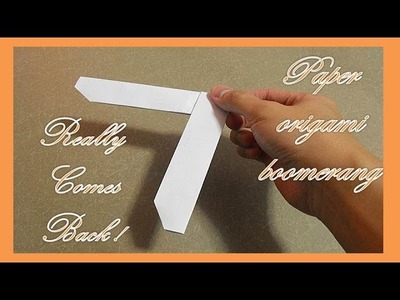 How to make a paper origami boomerang that that flies far easy step by step for kids - Paper stuff