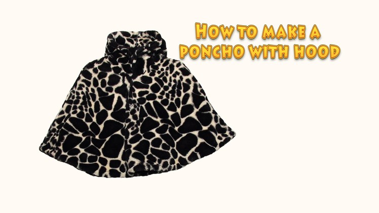 How to make a poncho with hood - DIY sewing project - #26