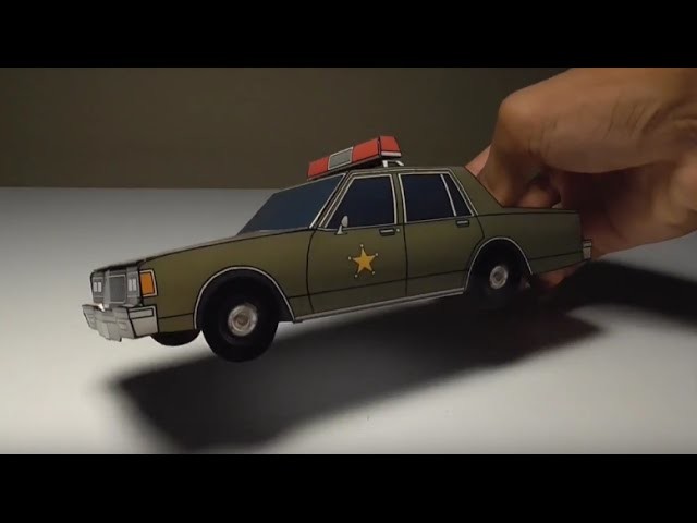 JCARWIL PAPERCRAFT 1986 Chevy Caprice 9C1 Army Patrol (Building Paper Model Car)
