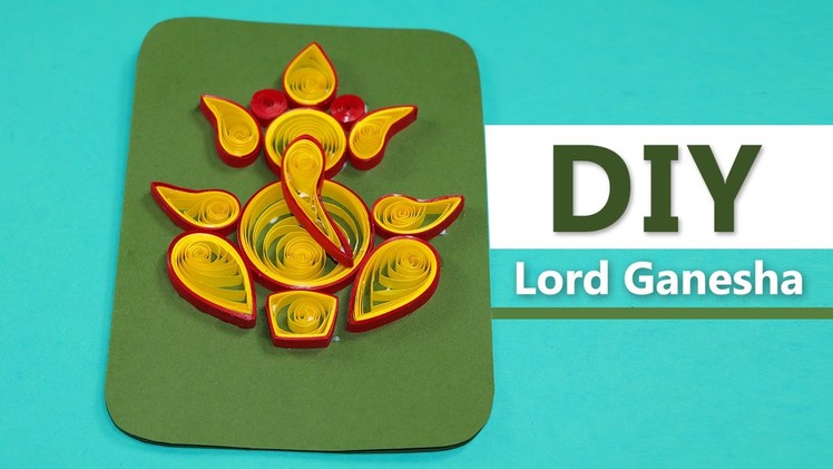 Lord Ganesha - DIY Handmade Paper Quilling Greeting Card Design