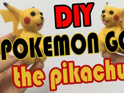 POKEMON GO needle felted pikachu DIY - vitasdiys