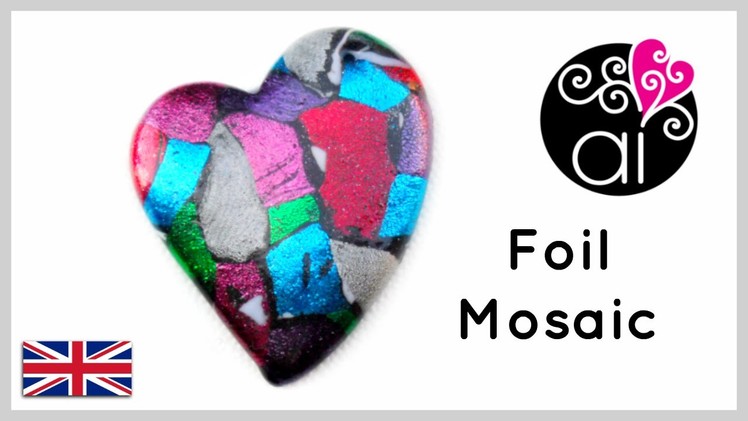 Polymer Clay | Tutorial DIY Easy | Mosaic Foil Effect | ENG