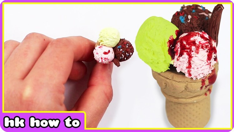 Bet You Can't Make an Ice Cream Sundae This Small - DIY Miniature Crafts by HooplaKidz How To