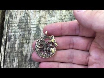 Celtic Wolf Pendant Handmade Pagan Jewelry | Viking Workshop