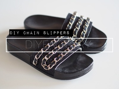 Chanel inspired DIY chain sandals