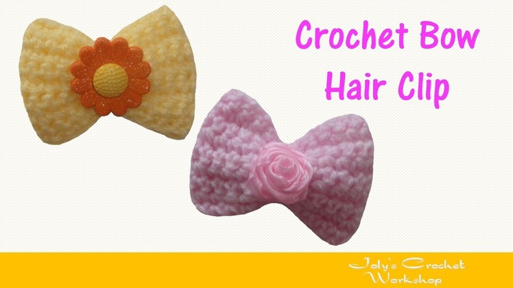 Crochet Bow Hair Clip - DIY