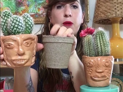 DIY Boho Face Planters with Air Dry Clay