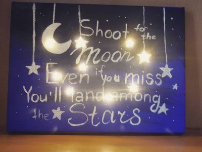 DIY  Lighted Constellation Canvas. SO PURTY!
