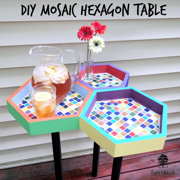 DIY Mosaic Hexagon Table