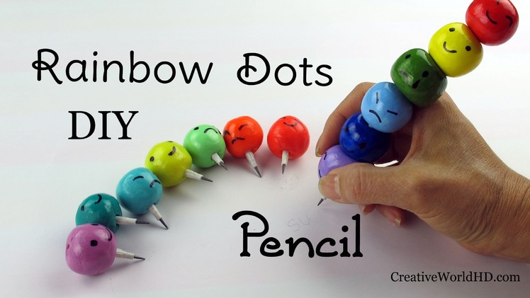 DIY: Rainbow Dots Smiley Pencil. Back to School Supplie by Creative World