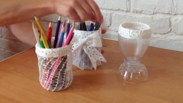 DIY Recycled plastic bottles  Cups №1  Creative ideas, crafts