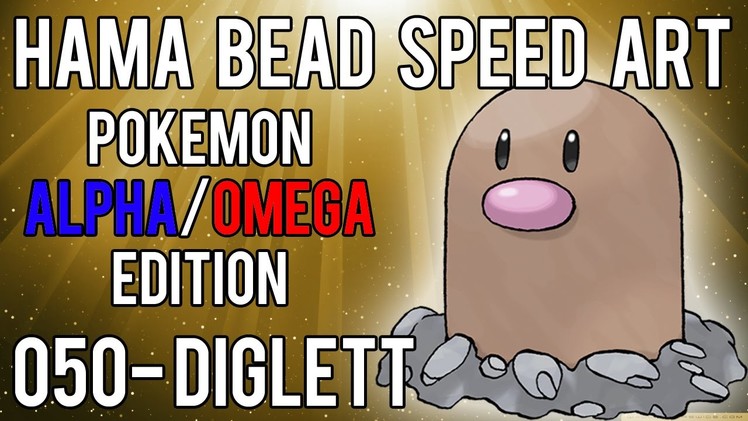 Hama Bead Speed Art | Pokemon | Alpha.Omega | Timelapse | 050 - Diglett