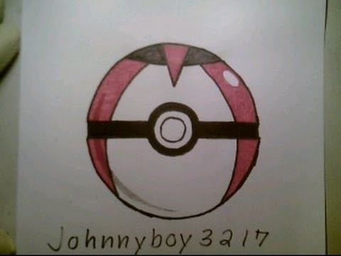How To Draw Pokemon Timer Ball Pokeball Go 3D Easy Step By Tutorial Iphone Game
