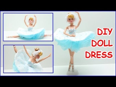 How to Make a Ballerina Doll Dress for Barbie DIY Paper Crafts Doll Dress Fun