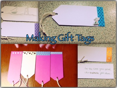 How to make gift tags out of old greeting, birthday cards. Creative Recycling.