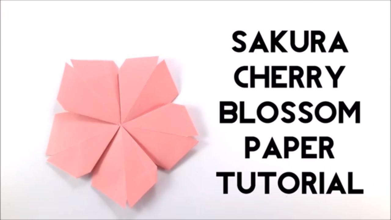 Origami Sakura Cherry Blossom Tutorial Diy Paper Crafting My Crafts And Diy Projects