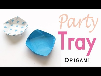 Party Tray (Small Plate) ✨Origami Paper DIY✨ - Origami Kawaii〔#165〕