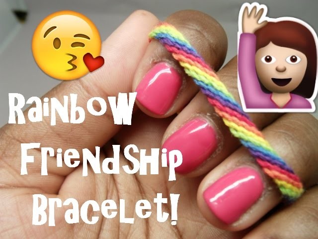 Rainbow Friendship Bracelet ASMR Craft [clinking][tapping][metal][ambient city noise0