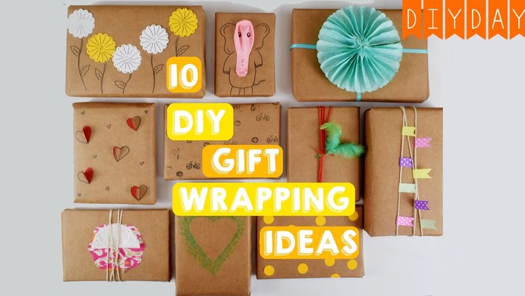 10 Gift Wrapping Ideas | Quick & Easy Ideas Using Brown Paper | DIY DAY CRAFTS