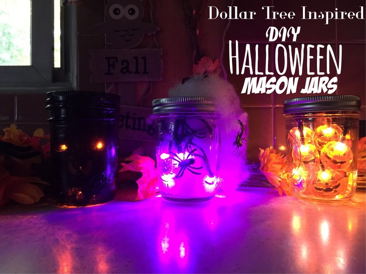 3 DIY Halloween Mason Jars | Dollar Tree Inspired