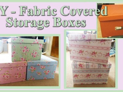Craft Room DIY - Fabric Covered Storage Boxes
