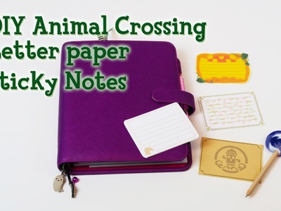 DIY Animal Crossing Letter Sticky Notes - How to make post it notes for planners,back to school
