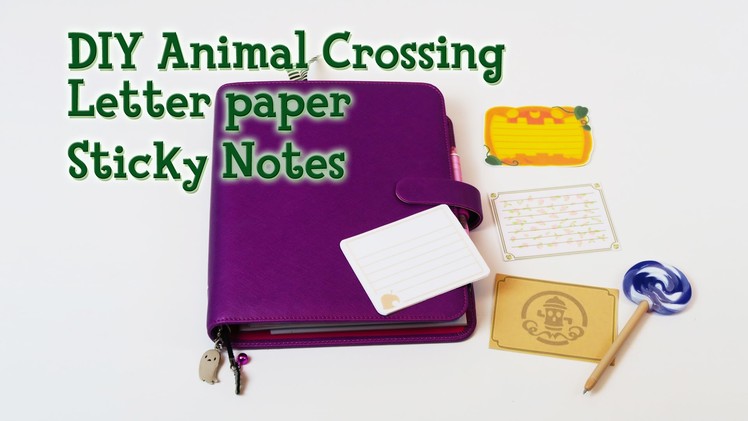 DIY Animal Crossing Letter Sticky Notes - How to make post it notes for planners,back to school
