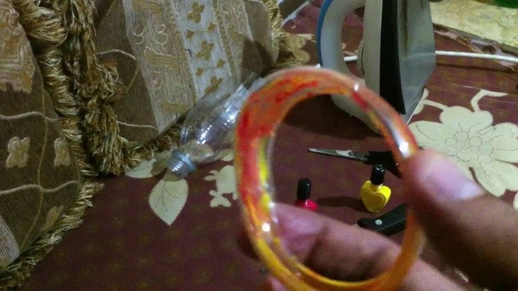 DIY Art At Home: How to make bracelet, bangles out of empty plastic bottle