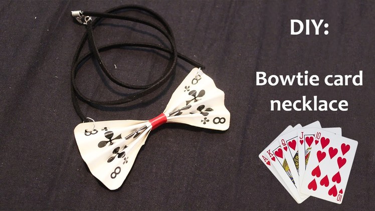DIY: Bowtie card necklace!
