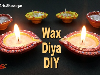 DIY Decorative Wax Diya |  Homemade Votive. Tealight Candles | How to Make | JK Arts 1068