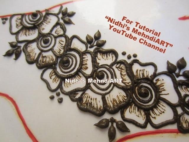 DIY Easy Shaded Arabic Flower Henna Mehndi Art Design Tutorial for Back Hand