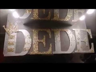 DIY Glitter Letters Room Decor