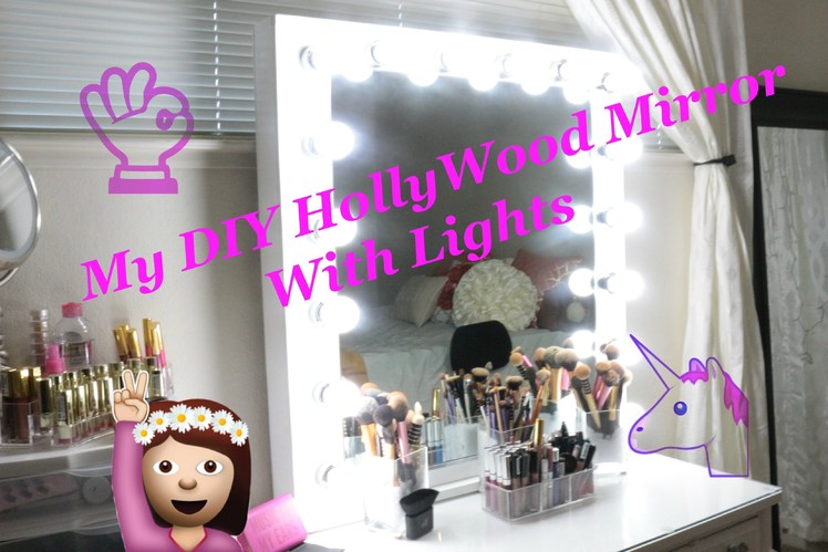 DIY Hollywood Vanity Mirror With Lights