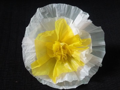 DIY: How to make a flower with plastic cover: Rajeshwari Arun