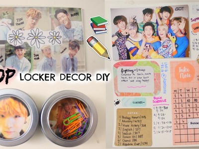 DIY: KPOP LOCKER DECOR! Magnets, White Board and More! | Hunnie Bunnie ♡♡♡
