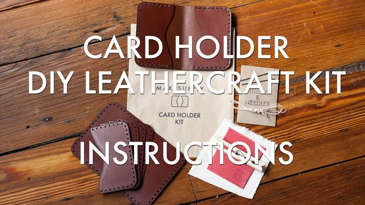 DIY Leathercraft Kit Instructions: Folded Card Holder
