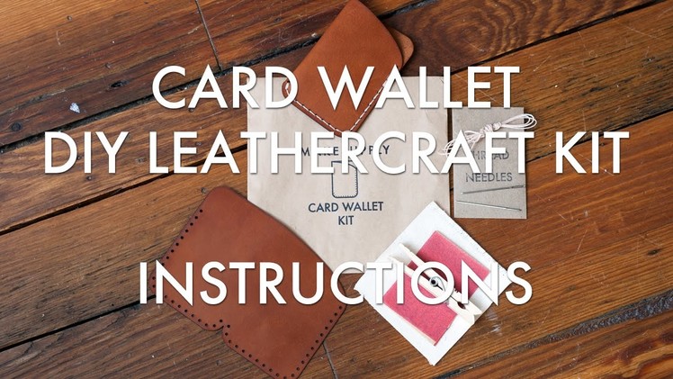 DIY Leathercraft Kit Instructions: Card Wallet