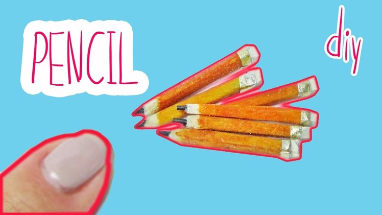 DIY miniature doll pencil - School supplies tutorial