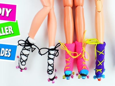 DIY | Miniature Working Doll Roller Blades - Easy Doll Crafts - simplekidscrafts