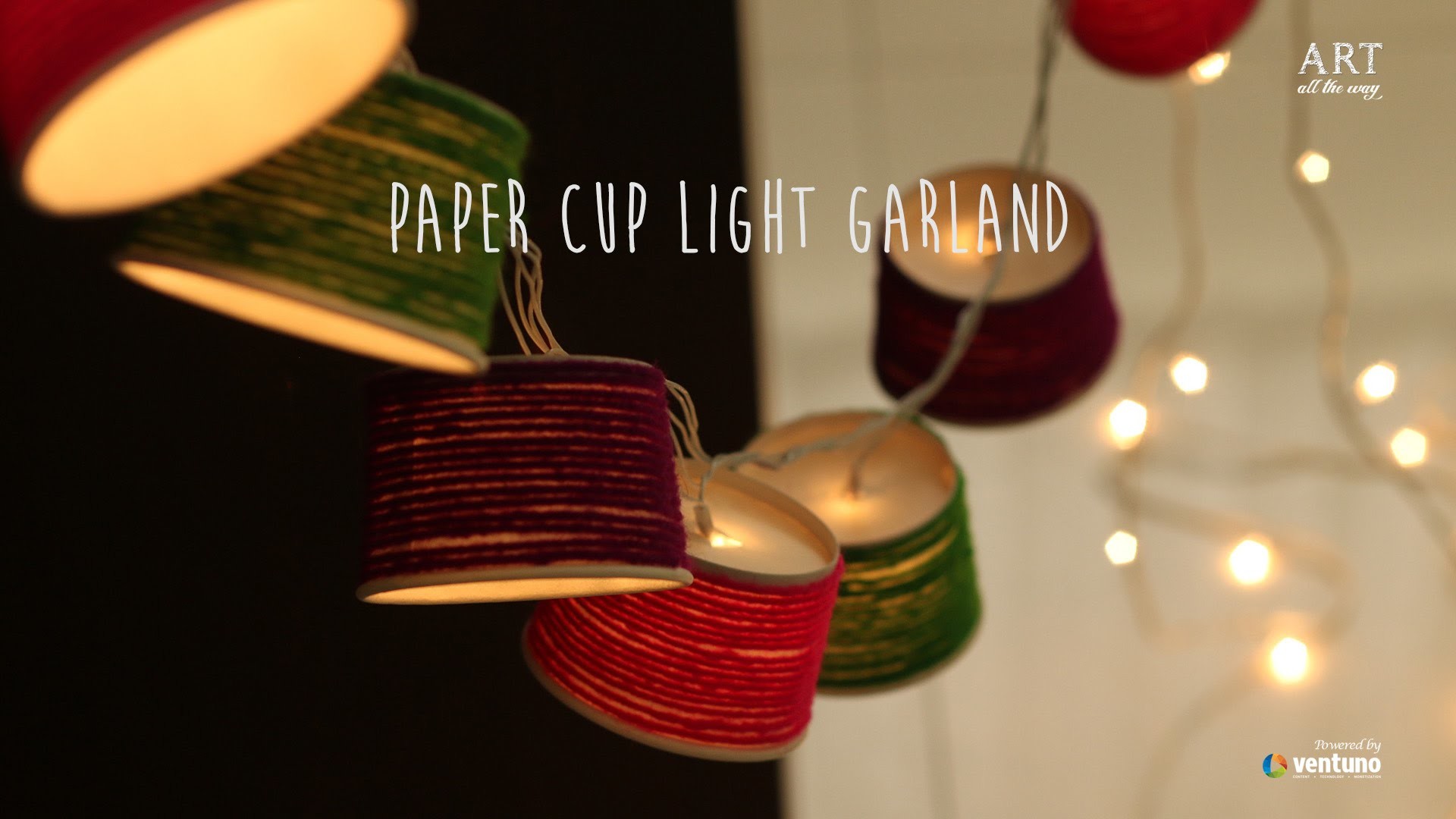 DIY Paper Cup Light Garland (Home Decor)