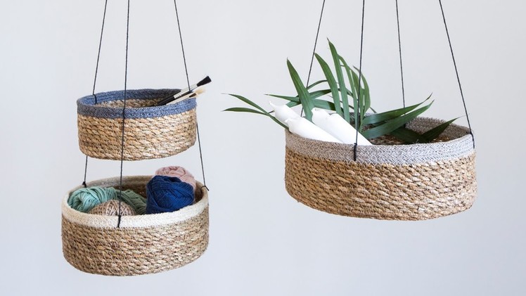 DIY: Seagrass storage baskets by Søstrene Grene