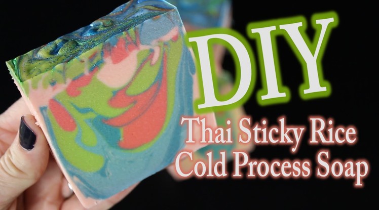 DIY Soap Making Drop Swirl with Thai Sticky Rice