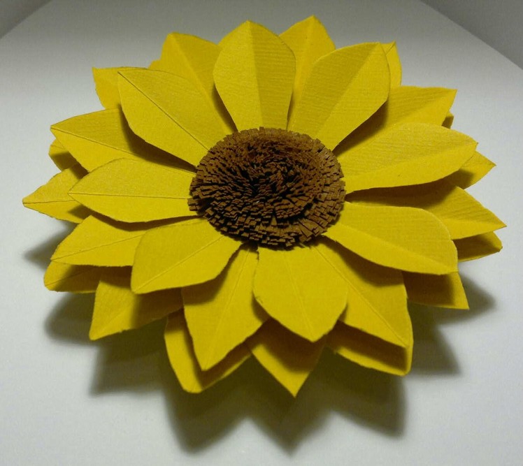 DIY Sunflower tutorial paper.cardboard