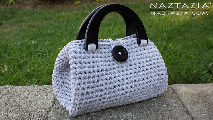 DIY Tutorial - Crochet Easy Casual Friday Handbag with Lining - Lined Purse Bag Bolsa