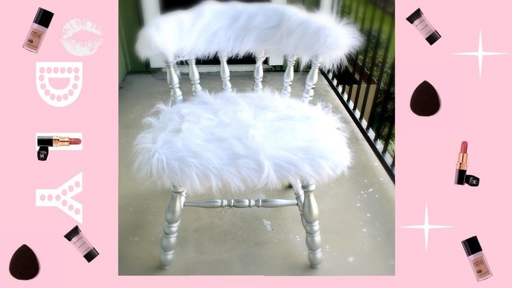 Easiest DIY EVER! :| Faux Fur Vanity Chair