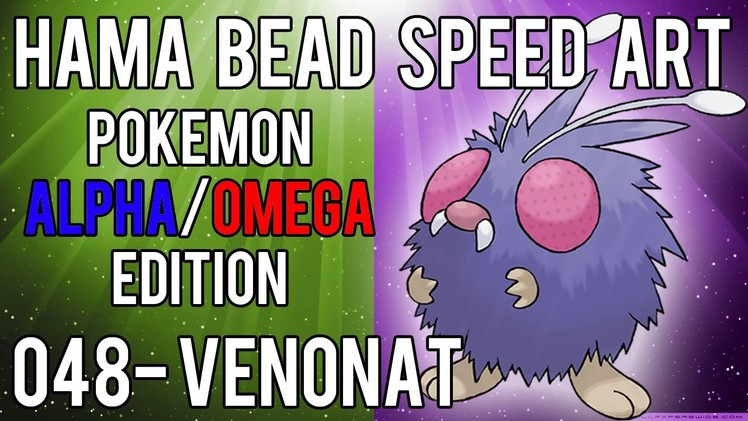 Hama Bead Speed Art | Pokemon | Alpha.Omega | Timelapse | 048 - Venonat